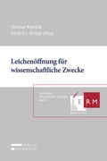 Cover: Leichen&ouml;ffnung f&uuml;r wissenschaftliche Zwecke - Verlag &Ouml;sterreich