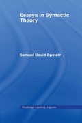 Cover: Essays in Syntactic Theory - Routledge