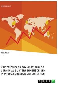 Abbildung von: Kriterien fuer organisationales Lernen aus Unternehmenskrisen in produzierenden Unternehmen - GRIN Verlag