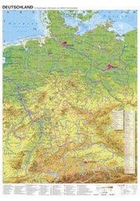 Abbildung von: Deutschland Radfernwege Papierposter - Stiefel Eurocart