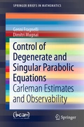 Cover: Control of Degenerate and Singular Parabolic Equations - Springer