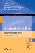 Cover: Advanced Computing - Springer