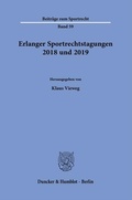 Bild: Erlanger Sportrechtstagungen 2018 und 2019. - Duncker & Humblot