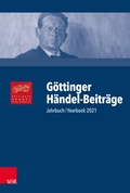 Cover: G&ouml;ttinger H&auml;ndel-Beitr&auml;ge, Band 22 - Vandenhoeck & Ruprecht