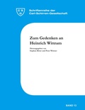 Cover: Zum Gedenken an Heinrich Wittram - Schriftenreihe der Carl-Schirren-Gesellschaft