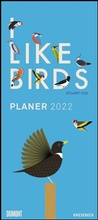 Cover: I lIke Birds 2022 ? Planer mit zwei Spalten ? Partner-Planer ? Notizkalender ? Illustriert von Stuart Cox ? Format 22 x 49,5 cm - Knesebeck