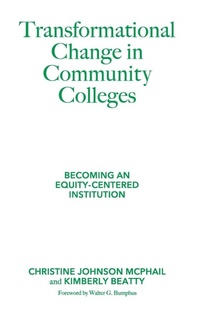 Enlarge image Cover: Transformational Change in Community Colleges - Stylus Publishing