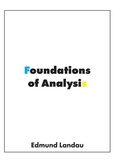 Cover: Foundations of Analysis - Bow Wow Press