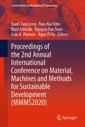 Cover: Proceedings of the 2nd Annual International Conference on Material, Machines and Methods for Sustainable Development (MMMS2020) - Springer