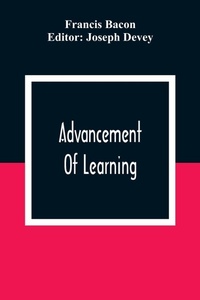 Enlarge image Cover: Advancement Of Learning - ALPHA EDITION