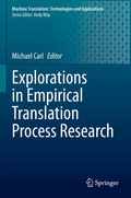Cover: Explorations in Empirical Translation Process Research - Springer