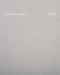 Cover: Your body is yours. Take it - Verlag f&uuml;r Moderne Kunst
