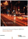 Cover: Quarterly Research Report QRR005 - TRL Limited