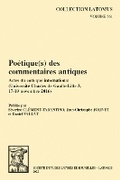 Cover: Poetique(s) des commentaires antiques - Peeters Publishers