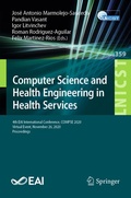 Cover: Computer Science and Health Engineering in Health Services - Springer