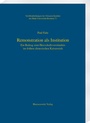 Cover: Remonstration als Institution - Harrassowitz Verlag