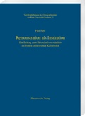 Cover: Remonstration als Institution - Harrassowitz Verlag
