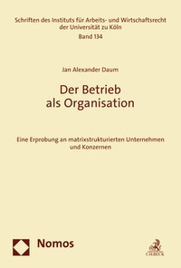 Abbildung von: Der Betrieb als Organisation - Nomos