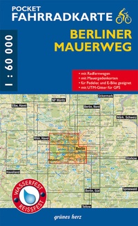 Abbildung von: Pocket-Fahrradkarte Berliner Mauerweg - grünes herz