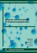 Cover: Materials and Technologies for Engineering Application - Trans Tech Publications Ltd