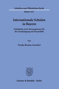 Abbildung von: Internationale Schulen in Bayern. - Duncker & Humblot