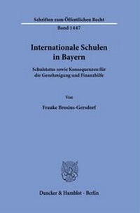 Abbildung von: Internationale Schulen in Bayern. - Duncker & Humblot