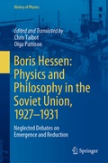 Cover: Boris Hessen: Physics and Philosophy in the Soviet Union, 1927-1931 - Springer