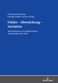 Abbildung von: Fehler - Abweichung - Variation - Peter Lang Verlag