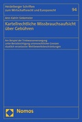 Cover: Kartellrechtliche Missbrauchsaufsicht &uuml;ber Geb&uuml;hren - Nomos