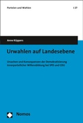 Cover: Urwahlen auf Landesebene - Nomos