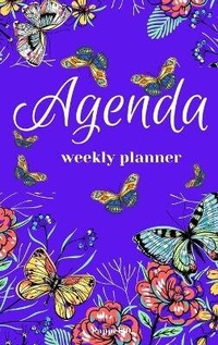 Abbildung von: Agenda -Weekly Planner 2021 Butterflies Purple Hardcover136 pages 6x9-inches - Lulu.com