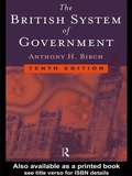 Cover: British System of Government - Routledge