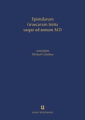 Cover: Epistularum Graecarum Initia usque ad annum MD - Georg Olms Verlag