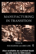 Cover: Manufacturing in Transition - Routledge