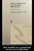 Cover: Voluntary Organizations and Innovation in Public Services - Routledge