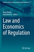 Cover: Law and Economics of Regulation - Springer