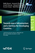 Cover: Towards new e-Infrastructure and e-Services for Developing Countries - Springer