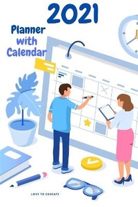 Abbildung von: 2021 Planner with Calendar - Calendar Year Goal & Vision Planner Agenda Organizer (Halloween Theme) - Love to Educate