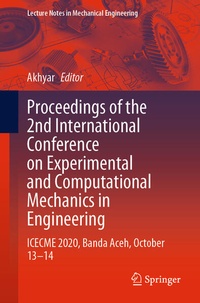 Enlarge image Cover: Proceedings of the 2nd International Conference on Experimental and Computational Mechanics in Engineering - Springer