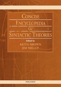 Cover: Concise Encyclopedia of Syntactic Theories - Pergamon