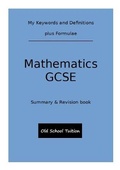 Cover: My Keywords and Definitions - Mathematics GCSE 2020 - Old School Tuition