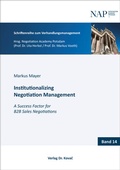 Cover: Institutionalizing Negotiation Management - Kovac, Dr. Verlag