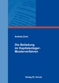 Abbildung von: Die Beiladung im Kapitalanleger-Musterverfahren - Kovac, Dr. Verlag