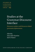 Cover: Studies at the Grammar-Discourse Interface - John Benjamins Publishing Co