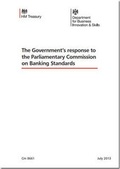 Cover: The Government's response to the report of the Parliamentary Commission on Banking Standards - TSO