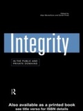 Cover: Integrity in the Public and Private Domains - Routledge