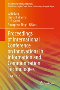 Enlarge image Cover: Proceedings of International Conference on Innovations in Information and Communication Technologies - Springer