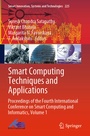 Cover: Smart Computing Techniques and Applications - Springer