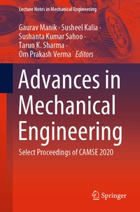Enlarge image Cover: Advances in Mechanical Engineering - Springer