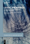 Cover: Legal Meanings - De Gruyter Mouton